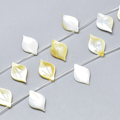 Natural Yellow Shell Pendants SSHEL-N036-019-1