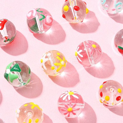 14Pcs 7 Styles Handmade Lampwork Beads LAMP-CJ0001-75-1