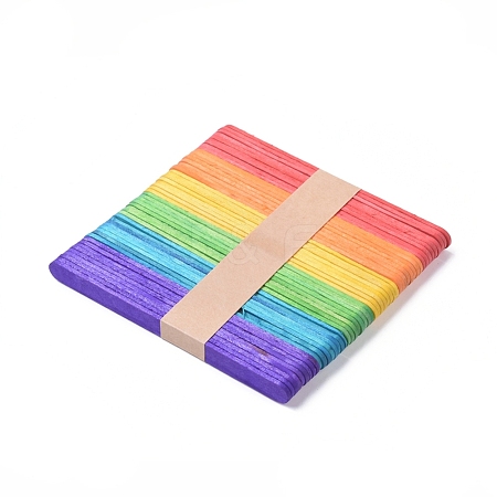 Birch Wooden Craft Ice Cream Sticks DIY-WH0148-44-1