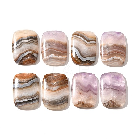 Natural Amethyst Lace Agate Pendants G-A244-07G-1