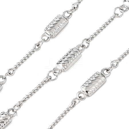 304 Stainless Steel Rectangle Link Chains CHS-H117-03P-1