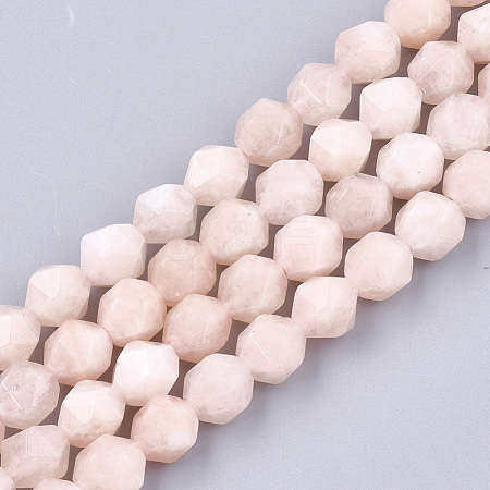 Natural Pink Morganite Beads Strands G-T108-28B-1