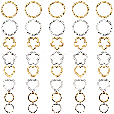 96Pcs 8 Styles Tibetan Style Alloy Bead Frames FIND-SC0008-86-1