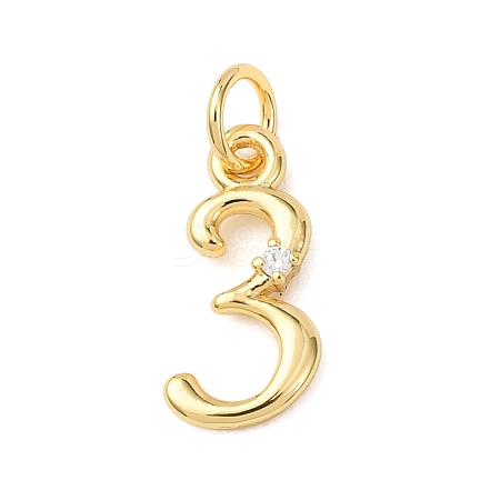 Brass Micro Pave Cubic Zirconia Pendants KK-D019-28G-03-1