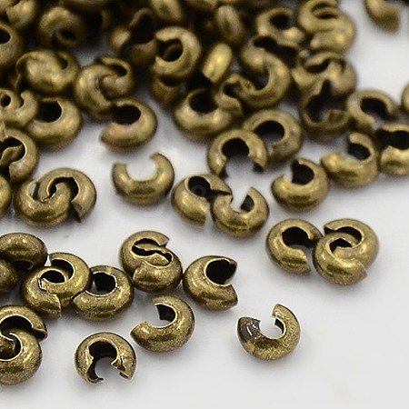 Iron Crimp Beads Covers IFIN-H030-AB-1