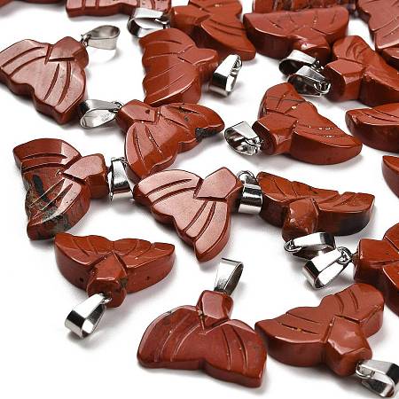 Natural Red Jasper Pendants G-Z067-01P-10-1