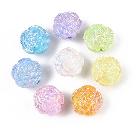 UV Plating Opaque Acrylic Beads SACR-N019-01-1