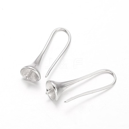 Brass Earring Hooks X-KK-L134-04-1