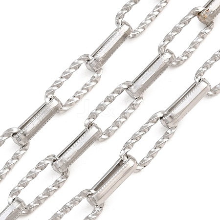 304 Stainless Steel Rectangle Link Chain SA-CBA23D8-02P-1