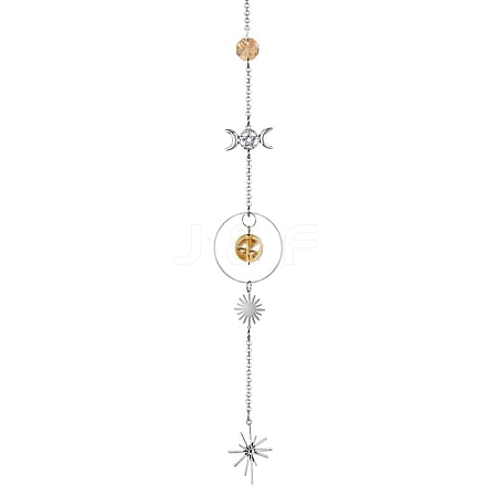 Crystal Glass & Brass Sun Catcher Pendant PW-WG89C1A-06-1