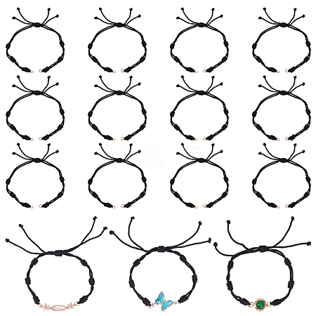 15Pcs Adjustable Braided Nylon Cord Bracelet Making AJEW-UN0003-22-1