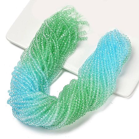 Transparent Painted Glass Beads Strands X1-DGLA-A034-T3mm-A16-1
