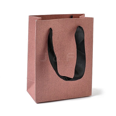 Paper Gift Tote Bags with Nylon Ribbon Handles ABAG-G018-01A-1