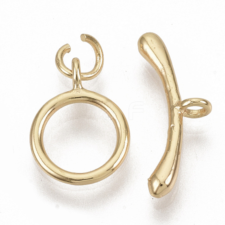 Brass Toggle Clasps KK-T049-063G-NF-1