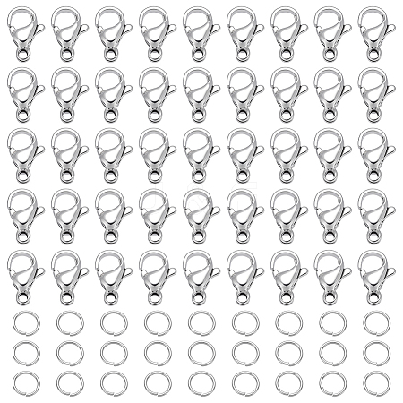 304 Stainless Steel Lobster Claw Clasps STAS-ME0002-92B-1