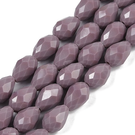 Opaque Solid Color Imitation Jade Beads Strands EGLA-N013-P8mm-D09-1