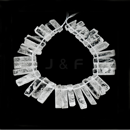 Chip Natural Quartz Crystal Graduated Beads Strands G-P064-01-1