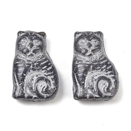 Czech Pressed Glass Beads GLAA-I061-02A-1