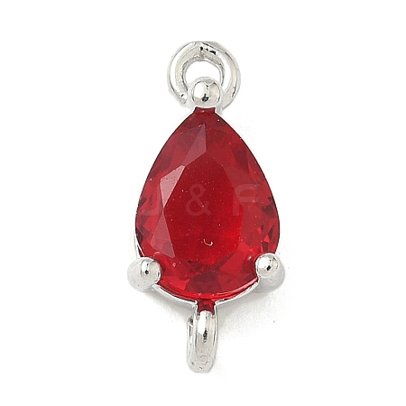 Brass Pave Cubic Zirconia Connector Charms KK-Z120-31P-02-1