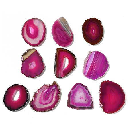 Natural Druzy Agate Slice Cabochons G-F826-E06-1