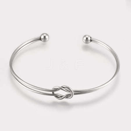 Tarnish Resistant 201 Stainless Steel Cuff Bracelets STAS-K182-18P-1