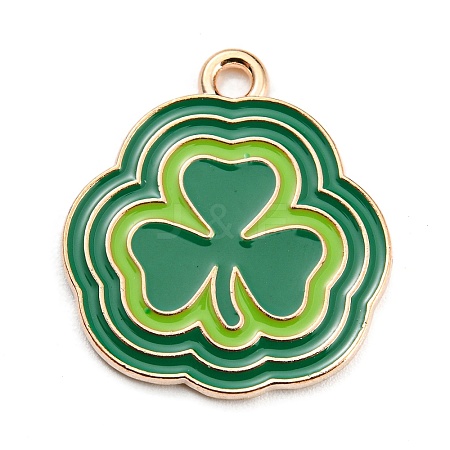 Saint Patrick's Day Alloy Enamel Pendants ENAM-G222-01F-01-1