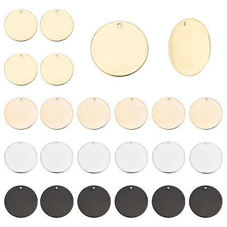   24Pcs 4 Style PVD Vacuum Plating 304 Stainless Steel Pendants STAS-PH0003-80-1