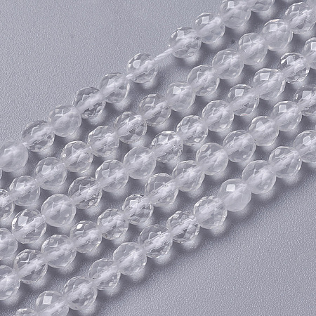 Natural Quartz Crystal Beads Strands G-F596-44-3mm-1