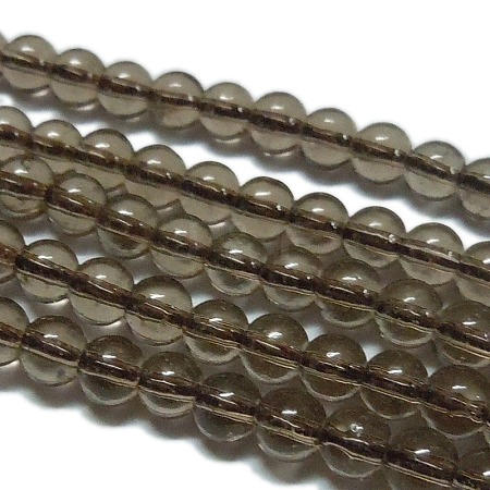 Synthetic Smoky Quartz Beads Strands G-C076-4mm-4A-1