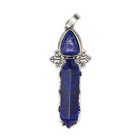 Natural Lapis Lazuli Pointed Big Pendants PW-WG9A7F3-04-1