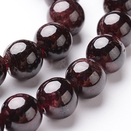 Round Natural Garnet Beads Strands X-G-D751-8mm-1