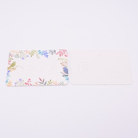 White Cardboard Hair Clip Display Cards DIY-WH0209-19-1