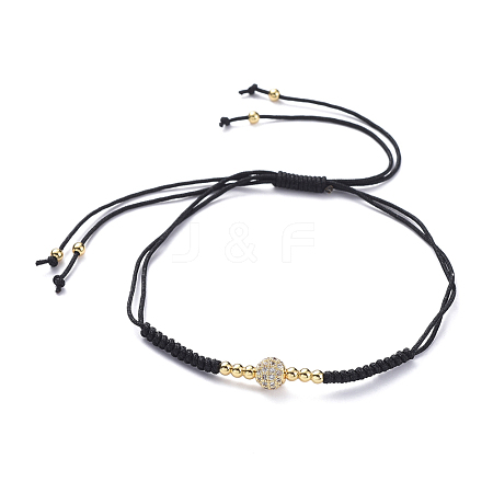 Adjustable Nylon Cord Braided Bead Bracelets BJEW-JB05014-03-1