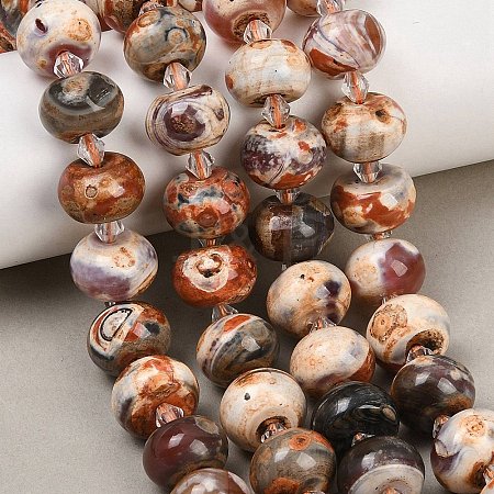 Natural Fire Crackle Agate Beads Strands G-K393-D01-10x14-1