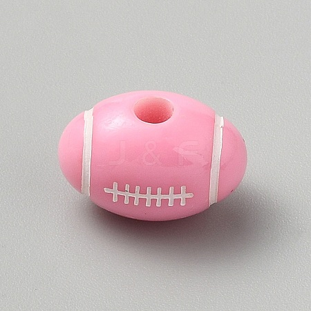 Opaque Acrylic European Beads SACR-CJC0001-34E-1