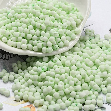 Macaron Color Opaque Frosted Glass Seed Beads SEED-K009-12B-06-1