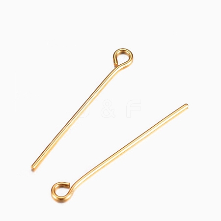 304 Stainless Steel Eye Pins X-STAS-I318-A20-G-1