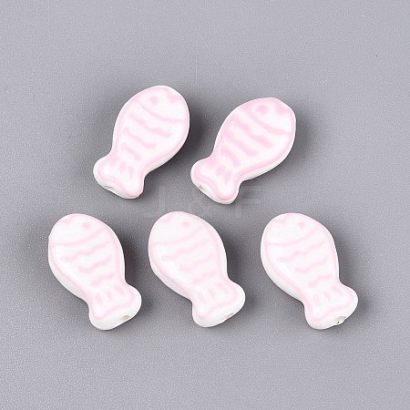 Handmade Porcelain Ceramic Beads PORC-Q005-05G-1