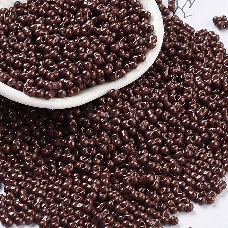 Baking Paint Glass Seed Beads SEED-A033-05F-1