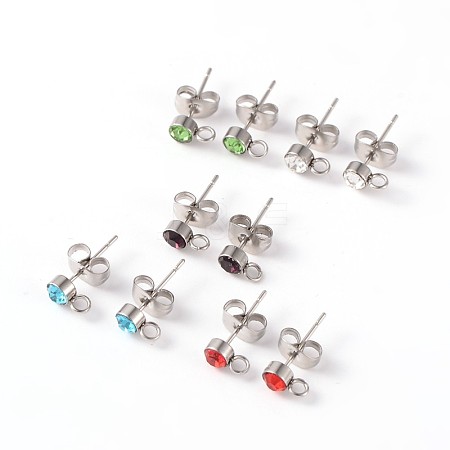 Non-Tarnish 304 Stainless Steel Stud Earring Findings EJEW-JE01996-1