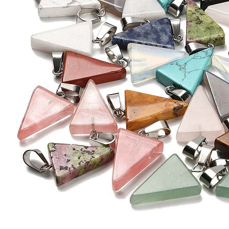 Natural & Synthetic Mixed Gemstone Pendants G-B127-04P-1