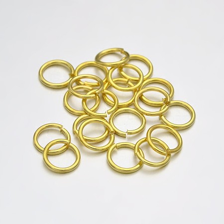 Brass Open Jump Rings KK-E647-15G-1