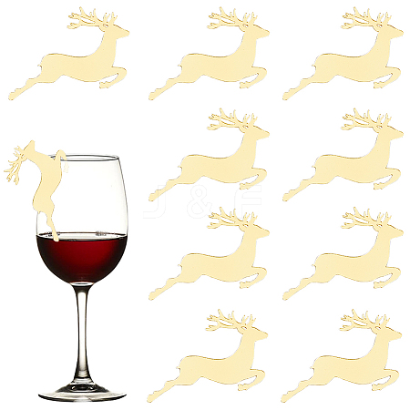 SUNNYCLUE Deer Shape Plastic Wine Glass Charms AJEW-SC0001-63B-1