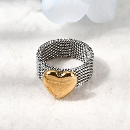 304 Stainless Steel Finger Rings for Women RJEW-K258-11GP-1