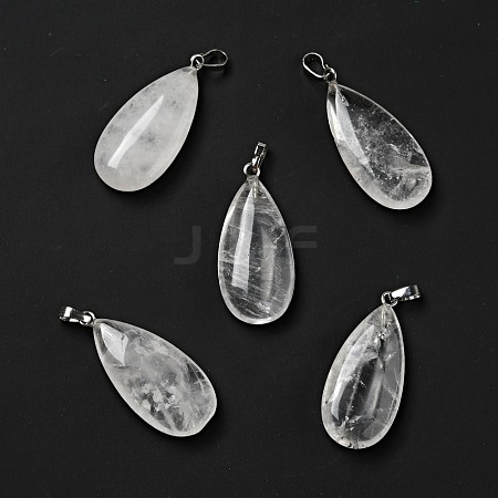 Natural Quartz Crystal Pendants G-P474-01P-15-1