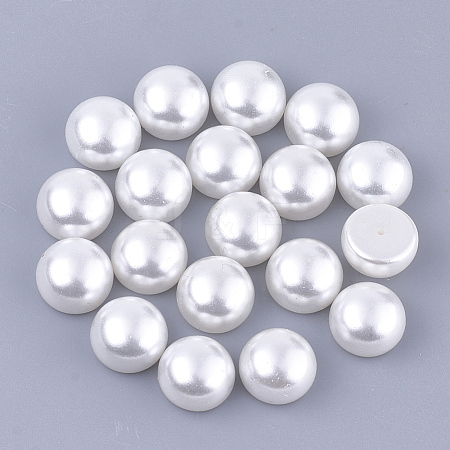 ABS Plastic Imitation Pearl Beads OACR-Q175-10mm-01-1