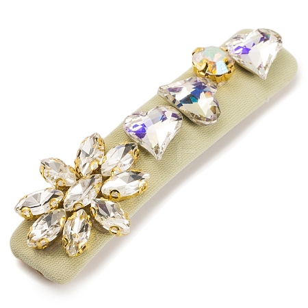 Alloy & Glass Rhinesttone Alligator Hair Clips PW-WG027CA-03-1