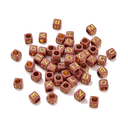 Opaque Acrylic Beads OACR-H046-01F-1