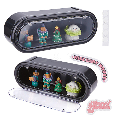 Plastic Wall-Mounted Action Figures Display Cases ODIS-WH0331-05A-1