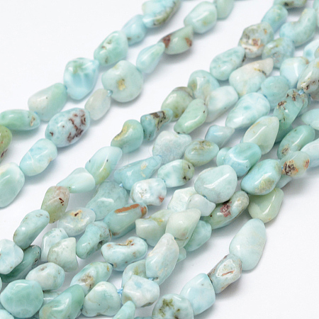 Natural Larimar Beads Strands X-G-F521-35-1
